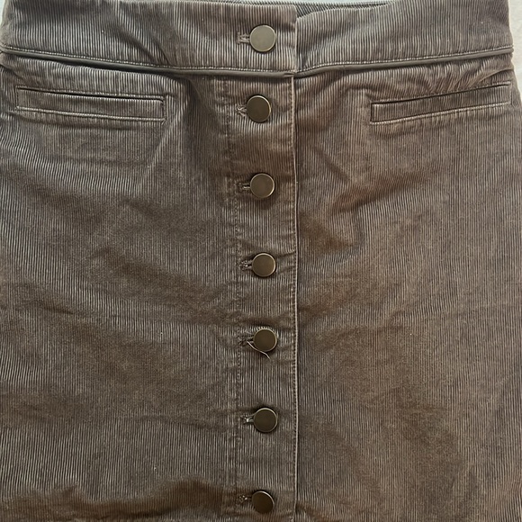 Wilfred Free (Aritzia) Button-up Corduroy Brown Skirt - Picture 3 of 4